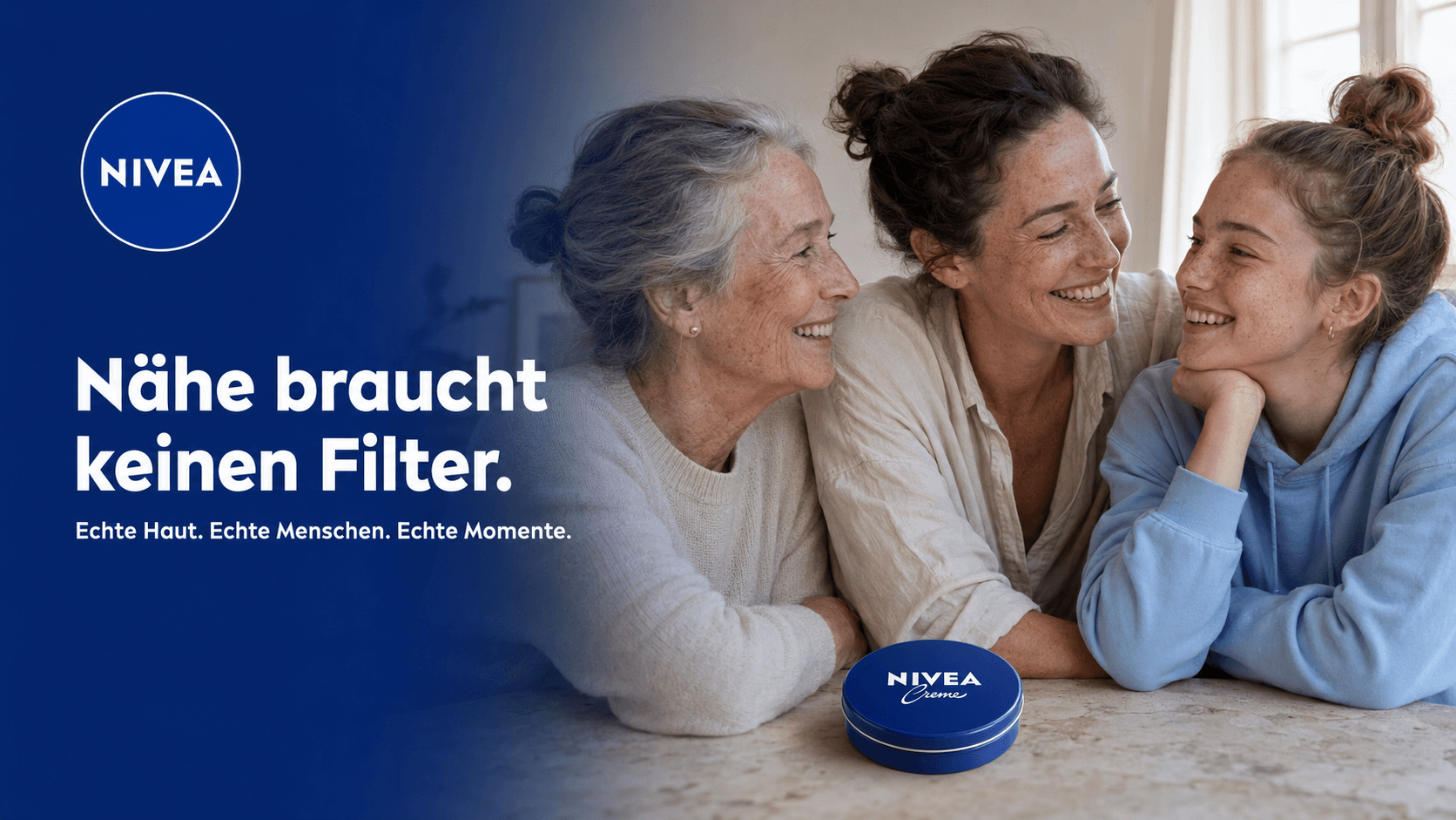 NIVEA – Nähe braucht keinen Filter.